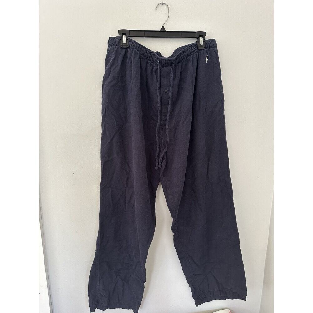 Polo Ralph Lauren Pajama Pants Bottoms Lounge 100 Cotton Sleep Blue Mens XL